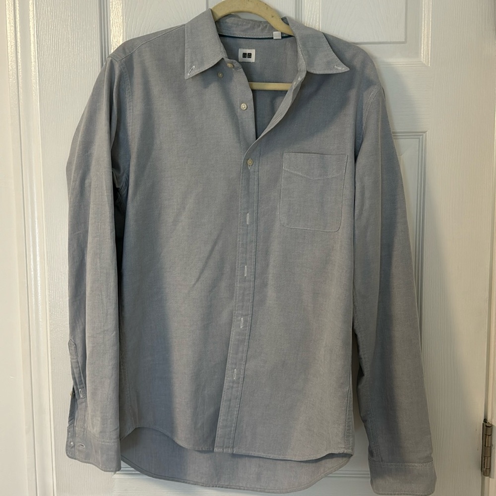 Men’s light blue 100% cotton button down